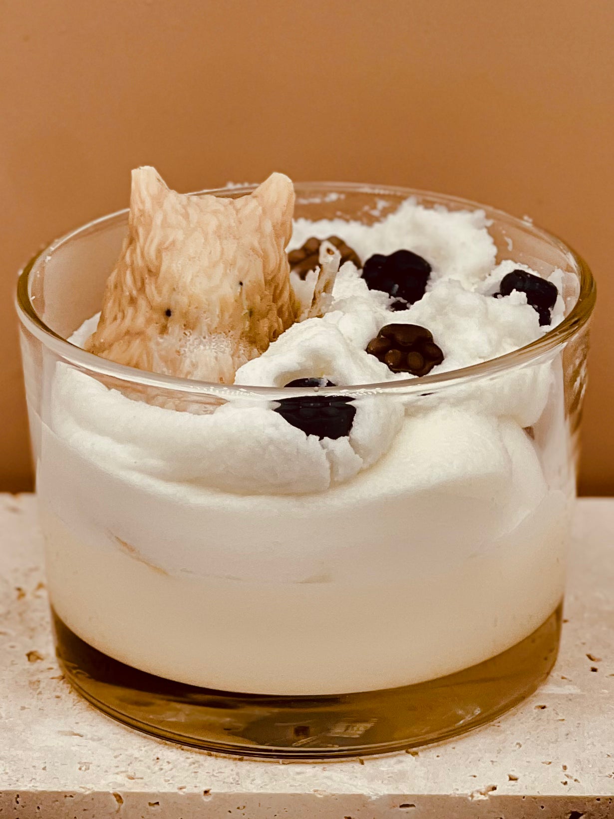 Świeca sojowa o zapachu kocich łapek - popcornu