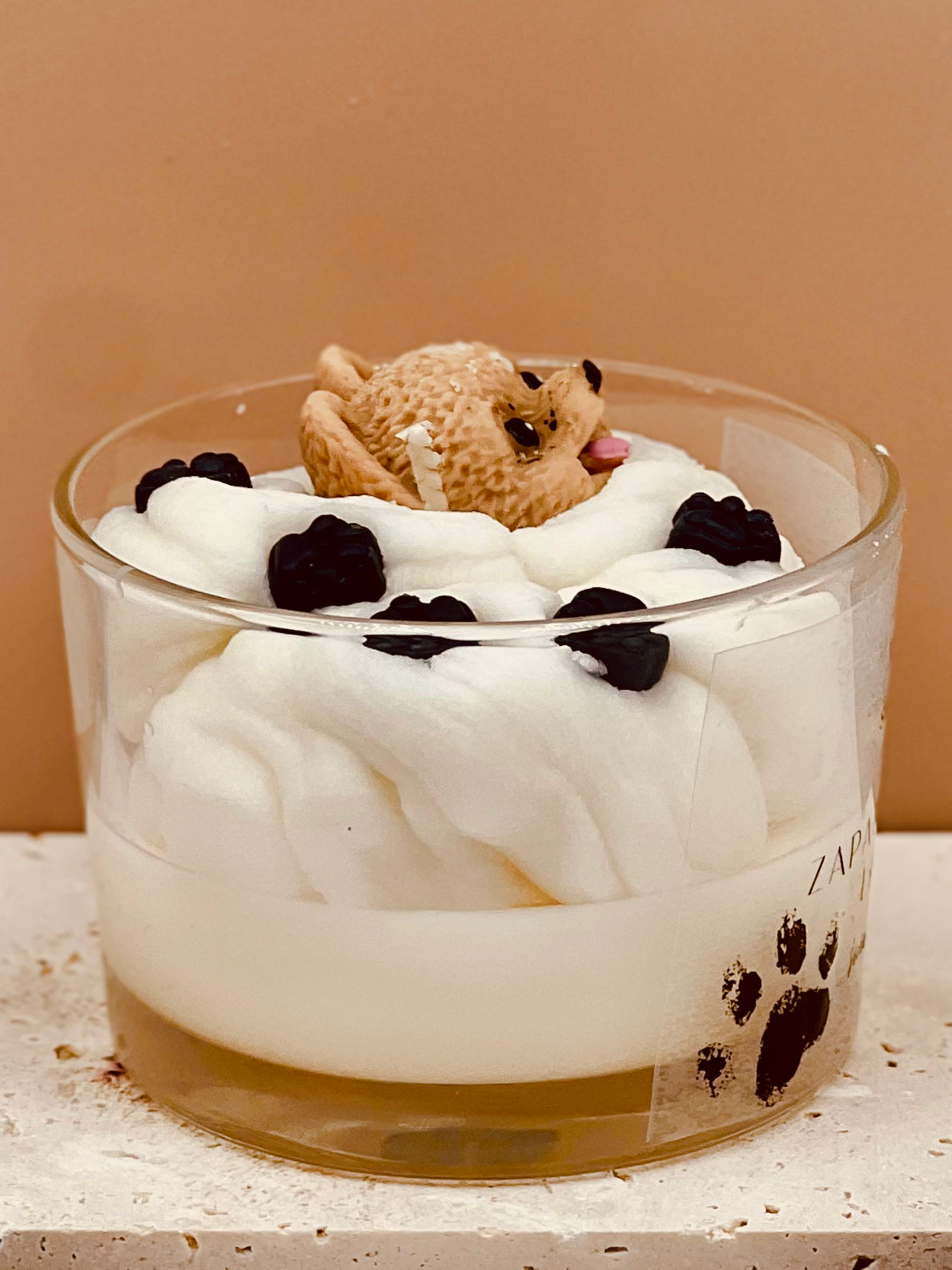 Świeca sojowa o zapachu psich łapek - Pomeranian