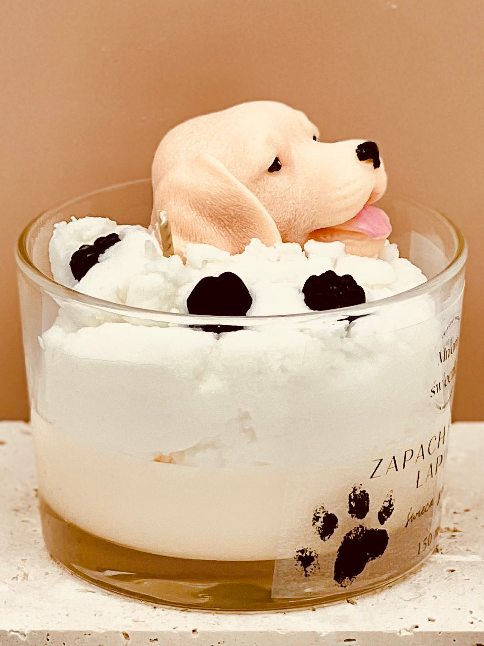 Świeca sojowa o zapachu psich łapek - Labrador