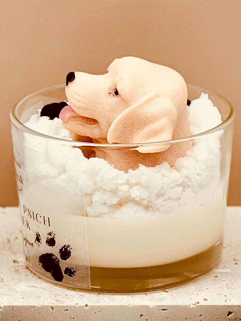 Świeca sojowa o zapachu psich łapek - Labrador