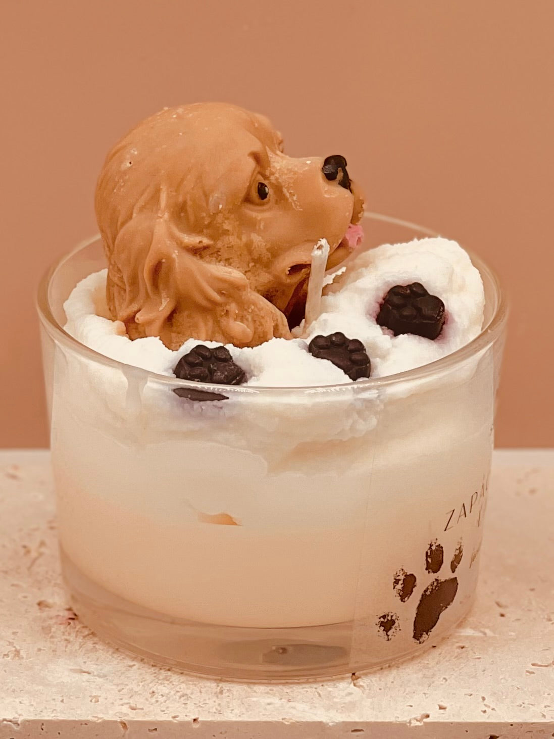 Świeca sojowa o zapachu psich łapek - Cocker Spaniel