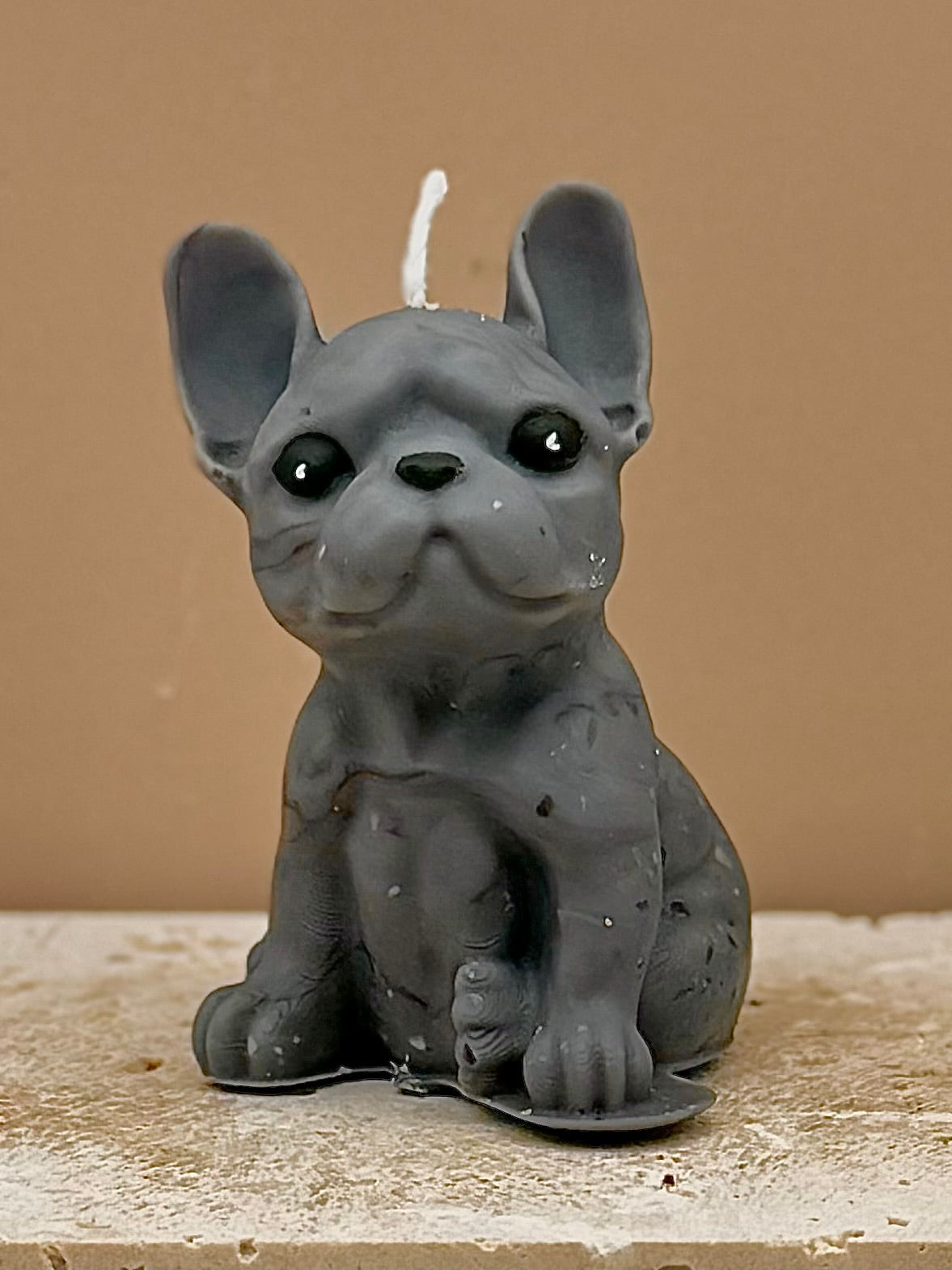 Świeca sojowa wolnostojąca - Buldog francuski