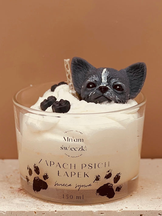 Świeca sojowa o zapachu psich łapek - Chihuahua