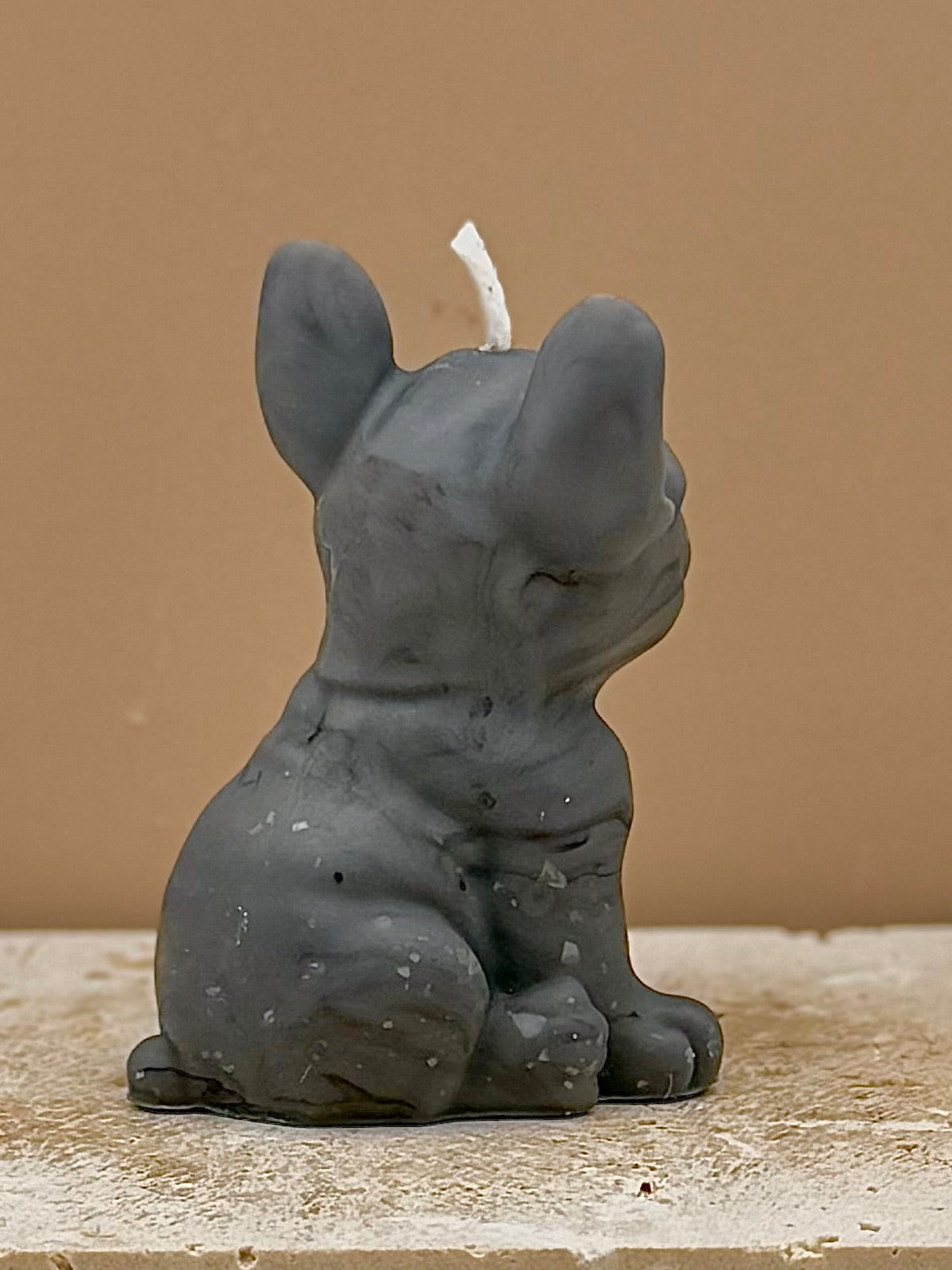 Świeca sojowa wolnostojąca - Buldog francuski