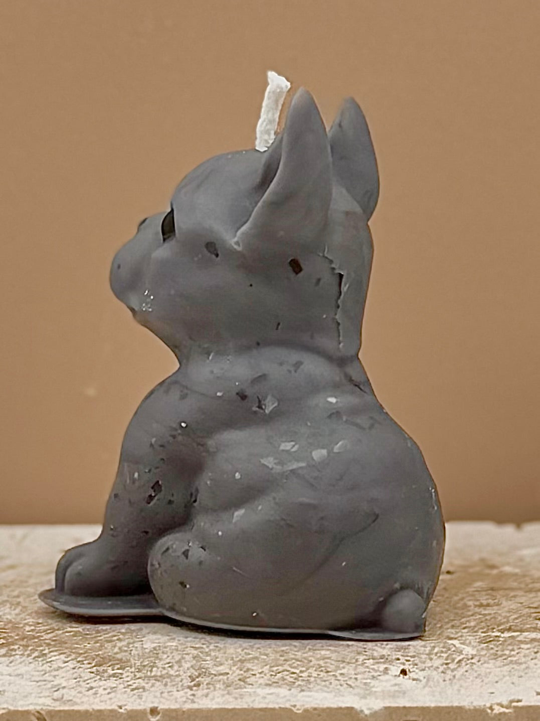 Świeca sojowa wolnostojąca - Buldog francuski