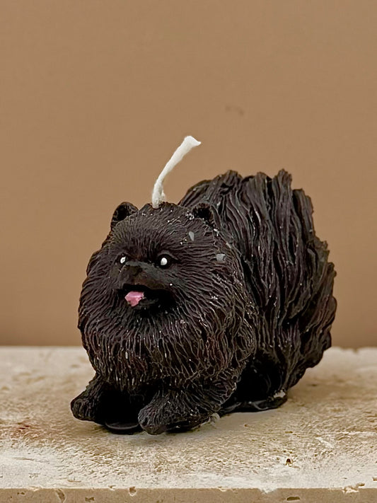 Świeca sojowa wolnostojąca - mały Pomeranian