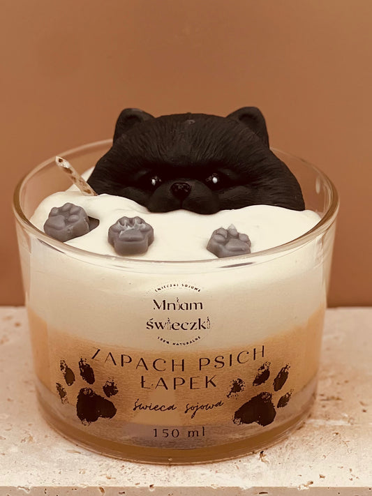 Świeca sojowa o zapachu psich łapek - Pomeranian