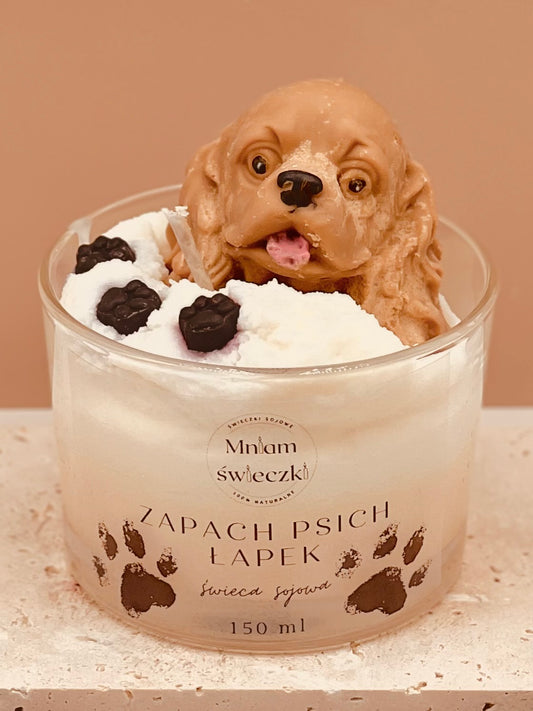 Świeca sojowa o zapachu psich łapek - Cocker Spaniel